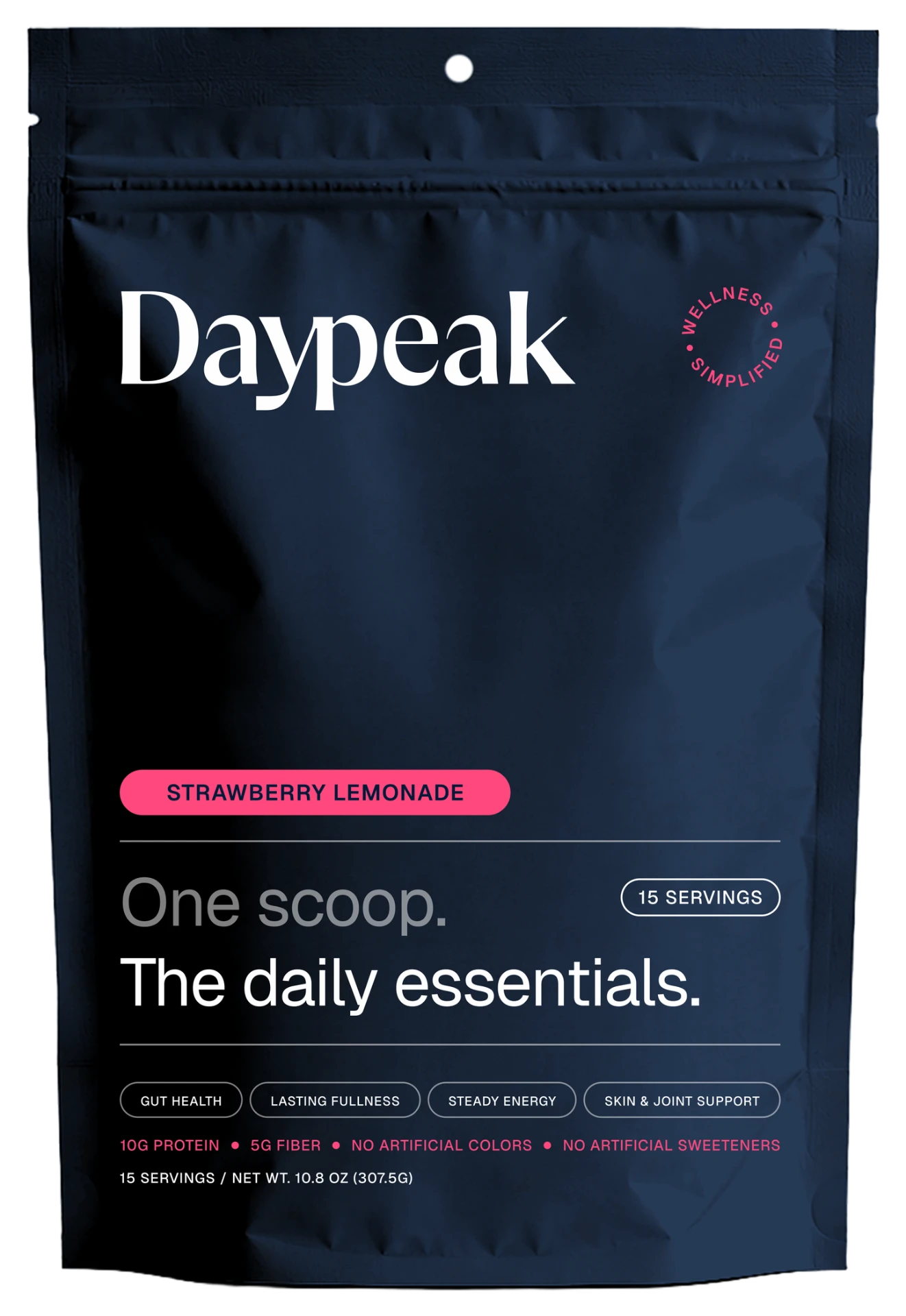 Daypeak Strawberry Lemonade pouch, front